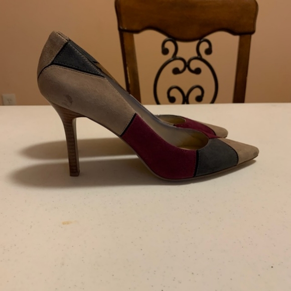 Patchwork Suede Pump-9 - Picture 3 of 13